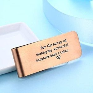 Men's Money Clip For Dad Funny Quote from Daughter Wedding Gift Father’s…